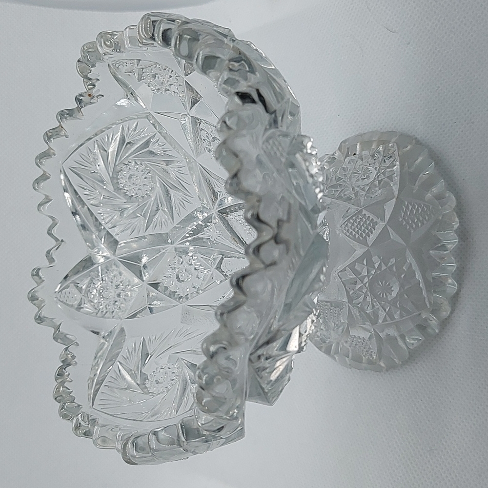 Vintage Clear Glass Footed Compote/Pedestal Candy Dish by Nucut